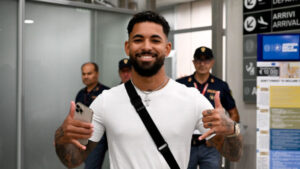 Juventus New Signing Douglas Luiz Arrives in Italy