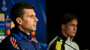 Juventus Training Session And Press Conference - UEFA Champions League 2024/25 League Phase MD6