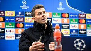 Juventus Training Session And Press Conference - UEFA Champions League 2024/25 League Phase MD7