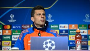 Juventus Training Session And Press Conference - UEFA Champions League 2024/25 League Phase MD8