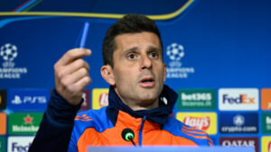 Juventus Training Session And Press Conference - UEFA Champions League 2024/25 League Phase MD8
