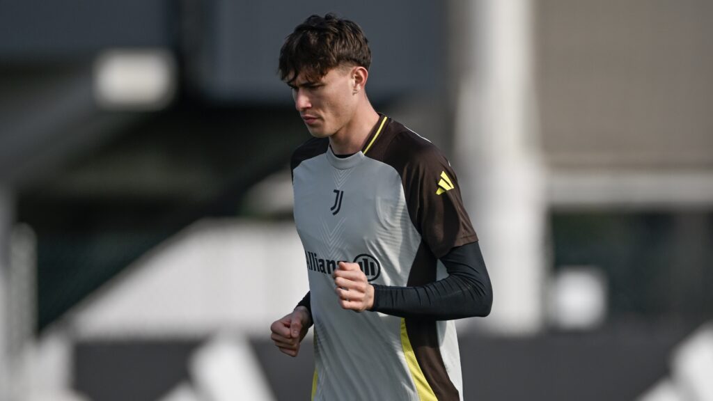 Juventus Training And Press Conference - UEFA Champions League 2024/25 League Knockout Play-off First Leg