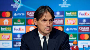 FC Internazionale Milano Training Session And Press Conference - UEFA Champions League 2024/25 Quarter Final First Leg