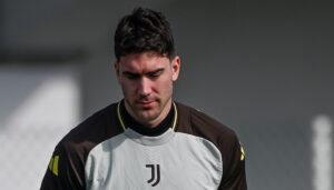Juventus Training And Press Conference - UEFA Champions League 2024/25 League Knockout Play-off First Leg