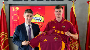 AS Roma Unveil New Signing  Evan Ferguson