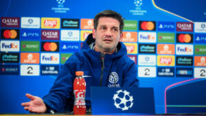 FC Internazionale Milano Training Session And Press Conference - UEFA Champions League 2025/26 League Knockout Play-off First Leg